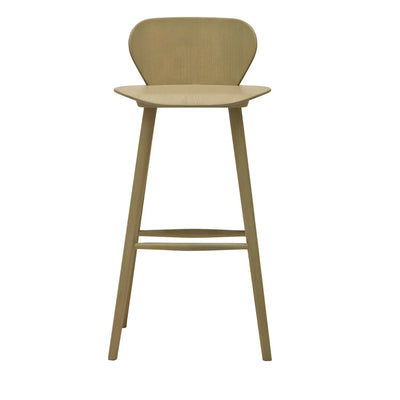 EDELWEISS Wooden barstool without cushion