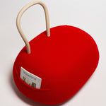 YUM YUM A soft padded pouf with a strong wooden backrest